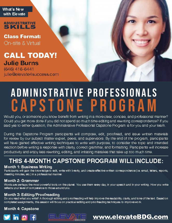 Administrative Professionals Capstone Program