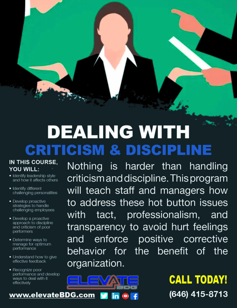 Dealing with Criticism & Discipline Sales Flyer