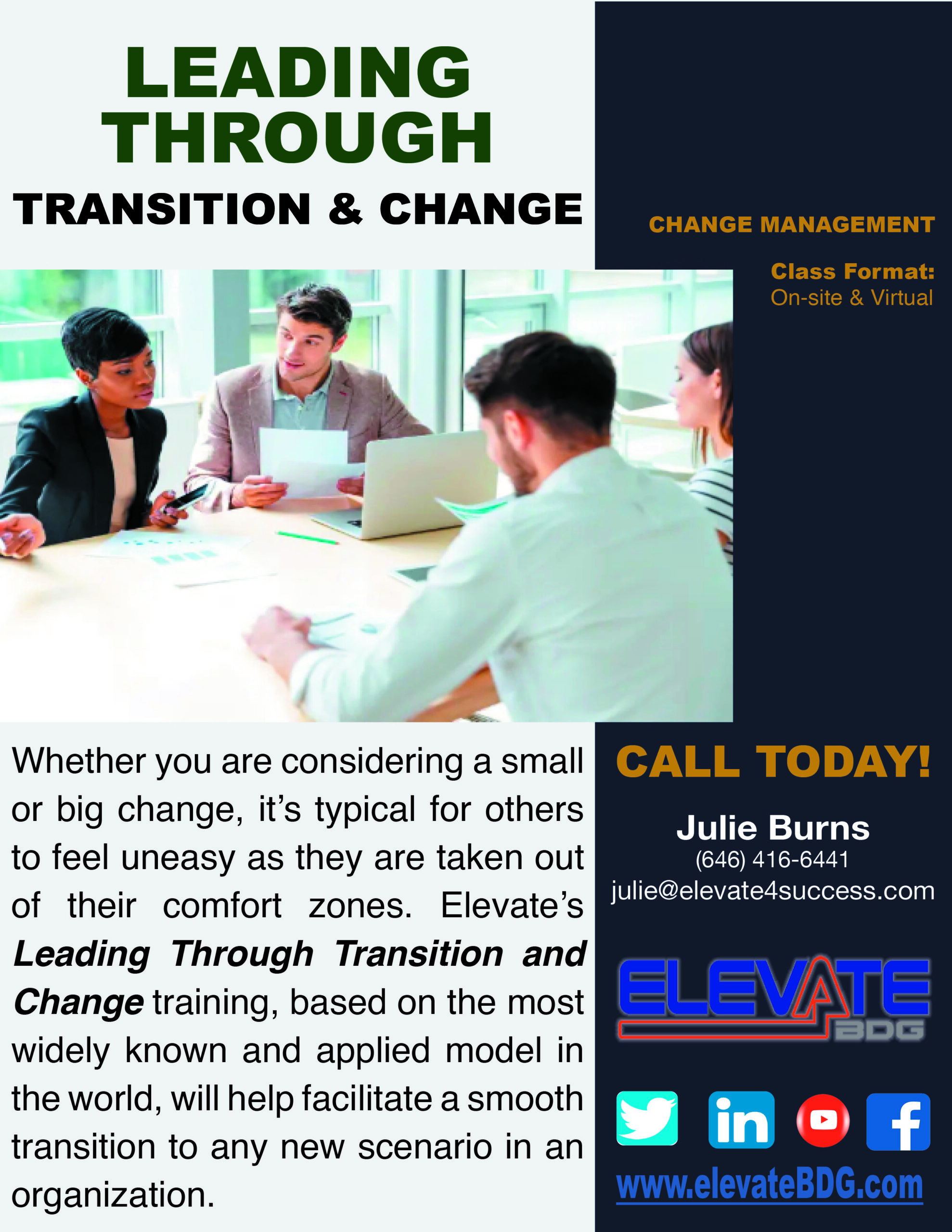 Leading Through Transition and Change Sales Flyer scaled