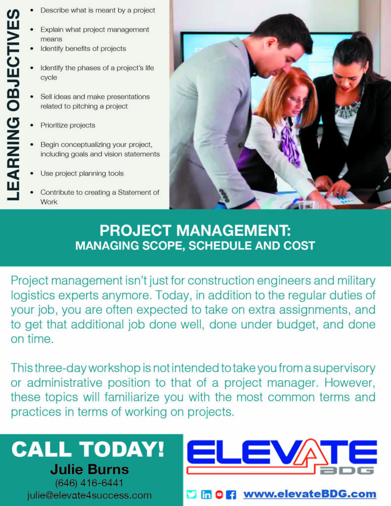 Project Management Managing Scope Schedule and Cost